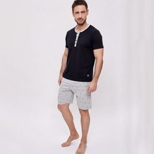 Pijama-de-algodón-1950 - gris-lemat
